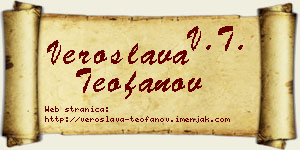 Veroslava Teofanov vizit kartica